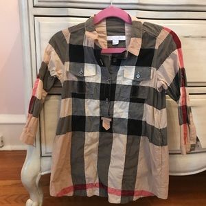 Burberry girls nova check tunic dress 4y 4t